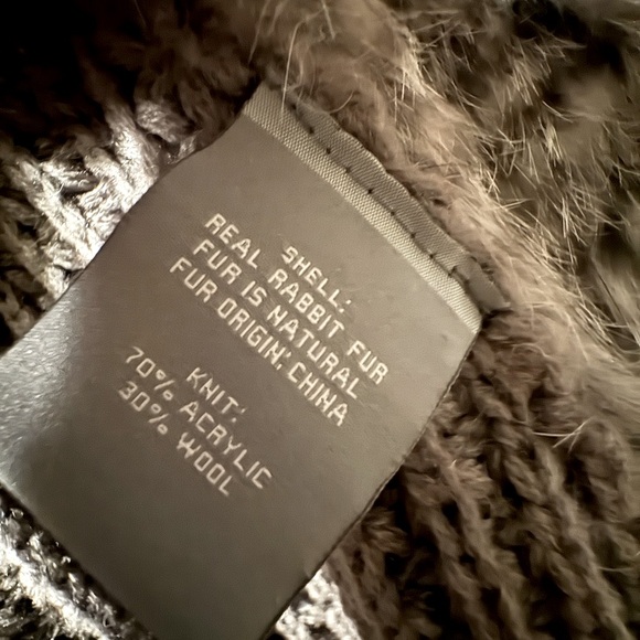 Bagatelle Real Rabbit Fur & Wool Vest - Picture 3 of 5